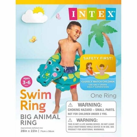 INTEX Multicolored Vinyl Inflatable Llama/Unicorn/Crocodile Pool Float 58221EP